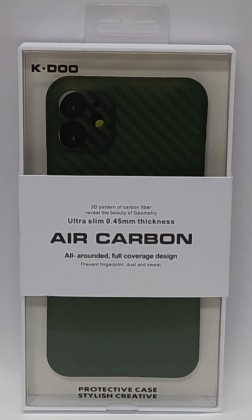 Накладка для i-Phone 11 K-Doo Air Carbon пластик зеленая
