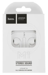 Наушники с микрофоном Hoco M1 1.2м белые