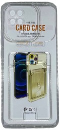 Чехол-накладка силикон с карманом под карту Xiaomi Pocophone C40 прозрачный