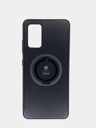 Чехол-накладка для Samsung Galaxy A02S силикон iface с держателем чёрный