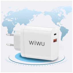 Сетевое зар. устр. WIWU Comet 1USB/1C 30W PQ303E белое