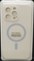 Накладка для i-Phone 14 Pro Max 6.7" Magsafe силикон бежевая