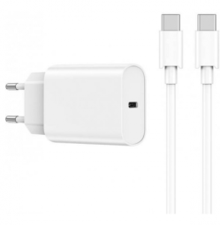 Сетевое зар. устр. WIWU Quick Wi-U001 с шнуром Type-C на Type-C 1C 60W белое