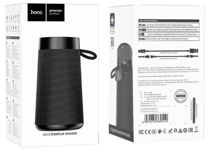 Bluetooth колонка Hoco HC13 BT5.0/2400mAh/4ч/10Вт/TF/FM/USB/AUX серая