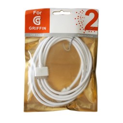 Usb Кабель-зарядка i-Phone 4/4s Griffin 2A 3м силиконовый белый