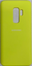 Накладка для Samsung Galaxy S9 Plus Silicone cover желтая
