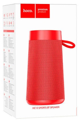 Bluetooth колонка Hoco HC13 BT5.0/2400mAh/4ч/10Вт/TF/FM/USB/AUX красный