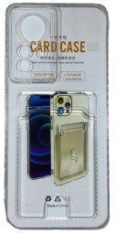Чехол-накладка силикон с карманом под карту Xiaomi Mi 12 Pro прозрачный