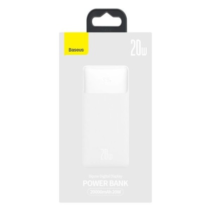 Powerbank Baseus Bipow Digital Display 20000mAh 2USB/USB-C 20W PD3.0/QC3.0 (PPDML-M02) белый