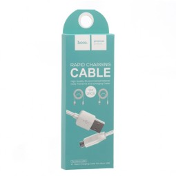 Usb Кабель-зарядка Micro Hoco X1 Rapid 2.4A 1м силиконовый белый (2шт в упаковке)