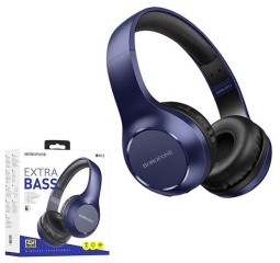 Стереонаушники Bluetooth Полноразмерные Borofone BO12 Power BT5.0/300mAh/8ч синие