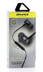 Наушники с микрофоном Awei ES-70TY 1.2м темно-серые