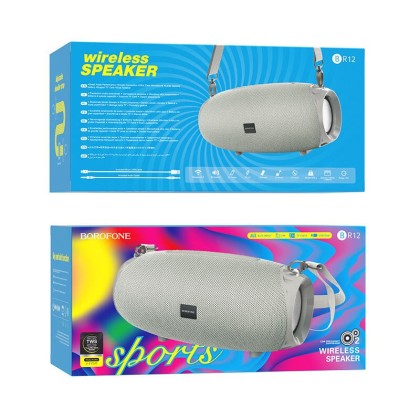 Bluetooth колонка Borofone BR12 Amplio sports TWS V5.0 серый