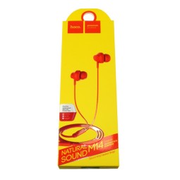 Наушники с микрофоном Hoco M14 Natural Sound 1.2м красные