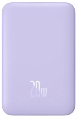 Powerbank с беспроводной зарядкой Baseus Magnetic Wireless 10000mAh 20W (PPCX070005) сиреневый
