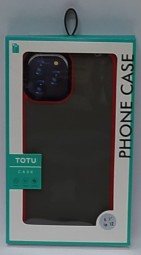 Накладка для i-Phone 12 Pro Max 6.7" TOTU Gingle под кожу серо-красная