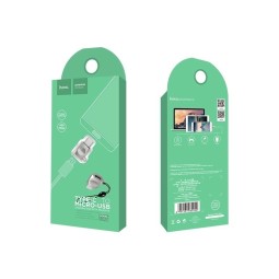 Переходник Hoco UA8 Type-C (папа) на MicroUSB (мама) серебристый