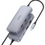 OTG TYPE-C 8в1 Hoco HB32 3USB/HDTV/PD/SD/TF/RJ45 серое
