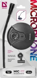 Микрофон настольный для компьютера Defender Mic-117 длина провода 1.8м черный