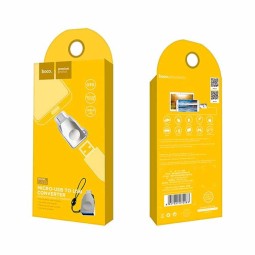 Переходник Hoco UA10 MicroUSB (папа) на USB3.0 (мама) серебристый