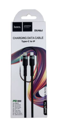 Usb Кабель-зарядка Type-C на Lightning Hoco DU46cl 20W 1M черный