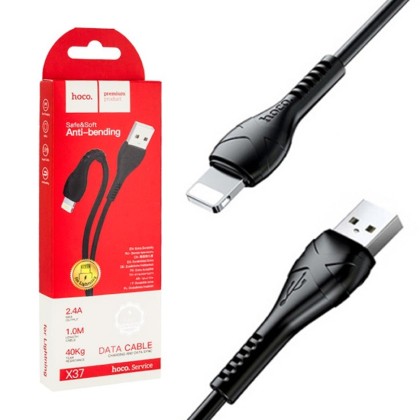 Usb Кабель-зарядка Lightning Hoco X37 1м 2.4A черный