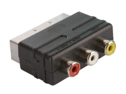 Переходник SCART 21 pin (папа)-3xRCA (мама) Perfeo A7007 видео+аудио