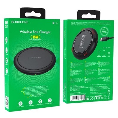 Беспроводное зарядное устройство Borofone BQ6 15W черное
