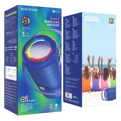 Bluetooth колонка Borofone BR13 BT5.0/1200mAh/4ч/10Вт/TF/AUX синяя