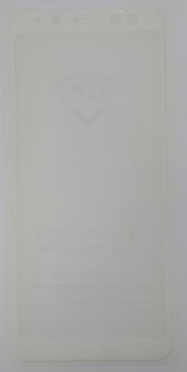 Защитное стекло для Samsung Galaxy A8 (2018)/A5 (2018) 9D белое