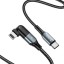 Usb Кабель-зарядка Type-C на Lightning Hoco U100 Orbit 5A 100W 1.5м угловой черный
