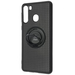 Чехол-накладка для Samsung Galaxy A21 силикон iface с держателем чёрный