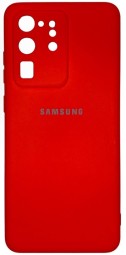 Накладка для Samsung Galaxy S20 Ultra Silicone cover красная
