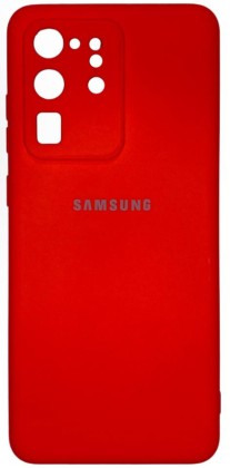 Накладка для Samsung Galaxy S20 Ultra Silicone cover красная