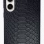 Накладка для Samsung Galaxy S24 Plus Santa Barbara под кожу чёрная