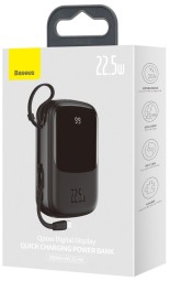 Powerbank Baseus Qpow 20000mAh 1USB/USB-C 22.5W с проводом Type-C (PPQD-01) черный