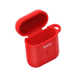 Чехол с беспроводной зарядкой AirPods Hoco CW22  красный