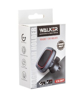 Держатель в автомобиль в воздуховод магнитный Walker CX-007 черный
