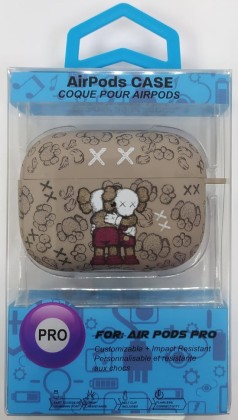 Силиконовый светящийся в темноте чехол для AirPods Pro Luxo Kaws рисунок №47