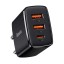 Сетевое зарядное устройство с быстрой зарядкой Baseus Super Charge 3 порта 2USB/1C 30W черное