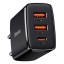 Сетевое зарядное устройство с быстрой зарядкой Baseus Super Charge 3 порта 2USB/1C 30W черное