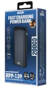 Powerbank REMAX RPP-129 20000mAh 2USB  22.5W серый