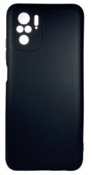 Накладка для Xiaomi Redmi Note 10 4G Silicone cover без логотипа черная