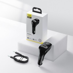 Автомобильное заряд. устр. Baseus Streamer F40 AUX Wireless MP3 1USB 15W AUX (CCF40-01) черное