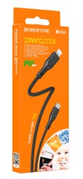 Usb Кабель-зарядка Type-C на Lightning Borofone BX66 20W 1м силиконовый черный