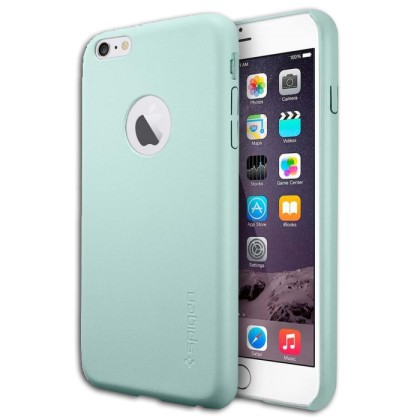 Чехол Spigen для i-Phone 6 Plus Leather Fit (PET) SGP11398 мятный