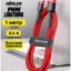 Usb Кабель для зарядки apple Lightning Baseus Cafule 1м тканевый красный