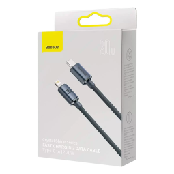 Кабель-зарядка Type-C на Lightning Baseus Crystal Shine Series 20W 2м (CAJY000301) синий