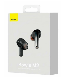 Мобильная Bluetooth-гарнитура Baseus Bowie M2 BT5.2/40mAh (400mAh)/5ч/ANC (NGTW140001) черная
