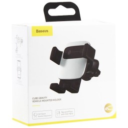 Держатель в автомобиль в воздуховод Baseus Cube Gravity (SUYL-FK0S) серебристый